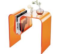 Table d'appoint en acrylique, table de chevet, table de salon, table basse, table pour le salon ou la chambre (orange)