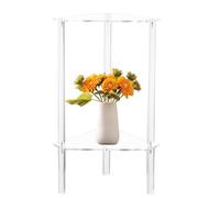 Table d'appoint en Acrylique Transparent - Table Basse en Acrylique, Table d'appoint Transparente | Table d'appoint en, Table de Chevet Triangulaire en Acrylique à 2 Niveaux, pour Salon, cha