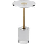 Table d'appoint en acrylique transparent, table d'appoint en acrylique avec base solide, plateau rond de 30 x 30 cm, hauteur 54 cm, pour café, boissons, nourriture, collations, à utiliser dans le salo