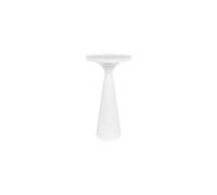 Table d'appoint en aluminium blanc, ronde, pied unique évasé, plateau avec rebord - Zuiver, Floss - Ø28x56 cm