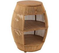 Paris prix Table d'appoint en rotin - Naturel