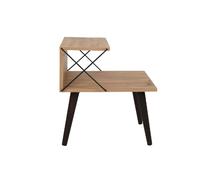 Table d'appoint en bois et métal NINO - Marron et noir