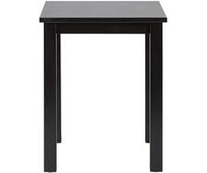 Table d'Appoint en Bois Massif "Lito" 55cm Noir Laqué Noir G