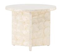 Table d'Appoint en Capiz Smogen 40cm Beige