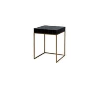 Table d'appoint en céramique noire, carrée, compacte, minimaliste - Chehoma, Evora - 32x32x40 cm
