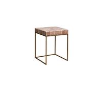 Table d'appoint en céramique rose et doré, poids 6 kg - Chehoma, Algarve - 32x32x45 cm