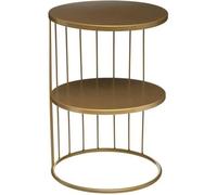 Table d'appoint en fer de couleur dorée - L.36 x l.36 x H.52 cm