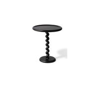 Table d'appoint en fonte d'aluminium noir Twister