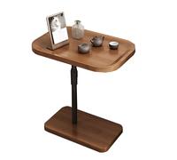 Table d'Appoint en Forme de C - bout de canapé pour Salon, Café, Ordinateur Portable - 46cm x 30cm x (60cm-90cm)