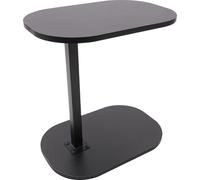 Table d'appoint en forme de C, petite table basse, réglable en hauteur 45-80 cm, noire, pour le salon, le bureau, la chambre à coucher et le bureau