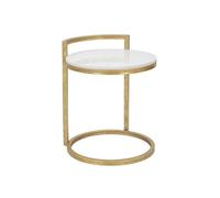 Table d'Appoint en Marbre ""Alma"" 50cm Or