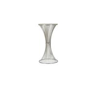 Mauro Ferretti Table basse Funnel Ø 50 x 100 cm, métal et marbre, argent, 100 x 50 x 50 cm