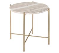 Table d'Appoint en Marbre Mesta 42cm Beige