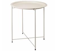 Table d'appoint en métal beige 47 x 50 cm