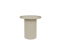 Table d'appoint en métal beige, ronde - White Label, Sverre - Ø46x45 cm