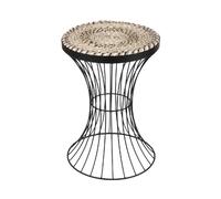 Table d'appoint en métal Bohême - Diam. 35 x H. 50 cm - Noir