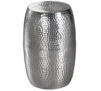 Table d'appoint en métal FineBuy - Design oriental - Argent - 30x49,5x30 cm