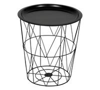 Table d'Appoint en Métal "Kumi" 40cm Noir