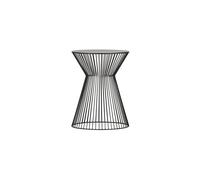 Table d'appoint en métal noir, bouts de canapé, légère - Woood, Suus - 35x35x46 cm