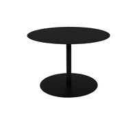 SNOW - Table basse ronde en métal brossé noir D60cm Noir