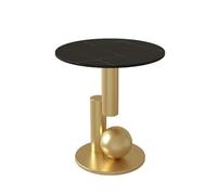 Table D'appoint En Métal Pour Le Salon, D'angle Décorative, Adaptée à La Maison, à La Salle à Manger, Au Salon, Fabriquée à La Main, Table D'appoint De Canapé D Gold on black gold 45*55cm/17.7*21.7in