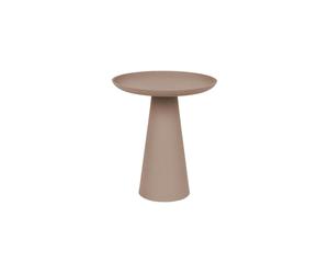 Table d'appoint en métal rose, plateau rond, légère, 4 kg - White Label, Ringar - Ø40x46 cm
