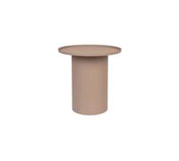 Table d'appoint en métal rose, ronde, bout de canapé - White Label, Sverre - Ø46 cm H45 cm