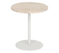 Atmosphera Table d'appoint Celen en travertin Blanc 40 x 45 cm