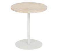 Atmosphera Table d'appoint Celen en travertin Blanc 40 x 45 cm