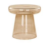 Table d'appoint en verre brun doré d 39 cm CALDERA