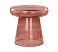 Table d'appoint en verre rouge foncé d 39 cm CALDERA