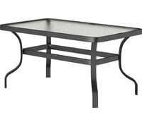 Table d'appoint en verre trempé Table basse au design ondulé, angle arrondi Table de jardin Table de salon Table de thé Meuble de jardin pour salon jardin terrasse balcon, 95x55 cm Noir Aosom