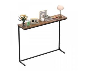 Table d'appoint étroite d'entrée,Console d'entrée,Table basse,Table derrière le canapé,Adaptée au hall,Marron/Blanc100*24*80cm