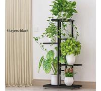Table d'appoint Famanu - 4 niveaux - Noir - 78 cm de hauteur