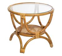 Table d'appoint ""Farah"" rotin D59cm - Atmosphera Créateur d'intérieur