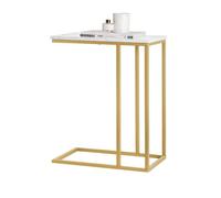 SoBuy FBT87-G Table d’Appoint Effet Marbre