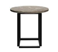 Table d'appoint Florence Ø50cm black powdercoated steel frame