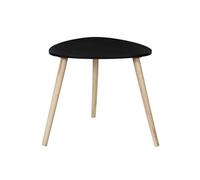 Table d'appoint forme triangulaire H46cm noire pieds en pin massif - KAREN -