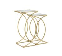 Mauro Ferretti Table d'appoint gigognes Siomply Métal Or 70 cm Lot de 2