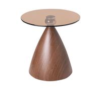 Table d'Appoint Glamour en Métal Ronde Table Basse Marron Corella