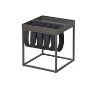Table d'Appoint Grise avec Porte-Brochure - STACIO - ALTOBUY Gris G