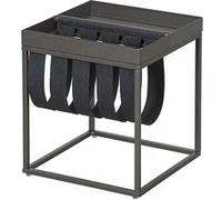 Table d'Appoint Grise avec Porte-Brochure - STACIO - ALTOBUY Gris G