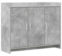 Table d'appoint grise imitation béton, dimensions 98,5 x 33 x 80 cm, en bois d'ingénierie