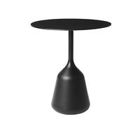 Table D'appoint Haute Coin en Stratifié Noir