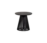 Table d'appoint haute en bois de pin noir, ronde, plateau 2 cm, piètement à lattes, charge 50 kg, 2 tailles - VT wonen, Slats - Ø50x48 cm