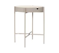 Table D'appoint - Home Deco Factory - Terra Nova - Rangement - Ronde - Blanc Et Beige