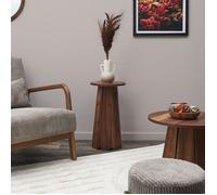 HOME DECO FACTORY, HD0350, Table d'Appoint D30 cm, Modèle Will, Collection Softness, Mobilier, Table Et Bureau, Console et Sellette, 30x55x30 cm, Marron