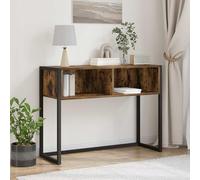 Table d'appoint industrielle en bois et acier - 100 x 36 x 75 cm | Rectangulaire, autonome, durable, facile d'entretien, aspect urbain, pour canapé ou coin lecture