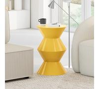 IDMARKET Table d'appoint ronde, bout de canapé, table de chevet IRENE 30 cm métal jaune foncé