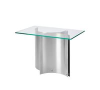 Table D'appoint Kristina Dam Studio Curated en Acier Inoxydable Brossé et Verre